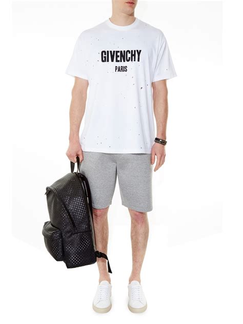 givenchy blk columbian tee w whit rib|Givenchy Columbian.